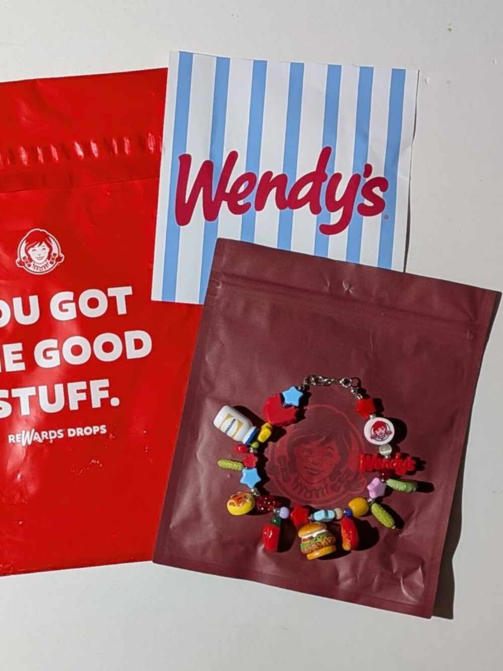 Wendy's Rewards Drops Multicolor Charm Bracelet Restaurants & Fast Food Promo